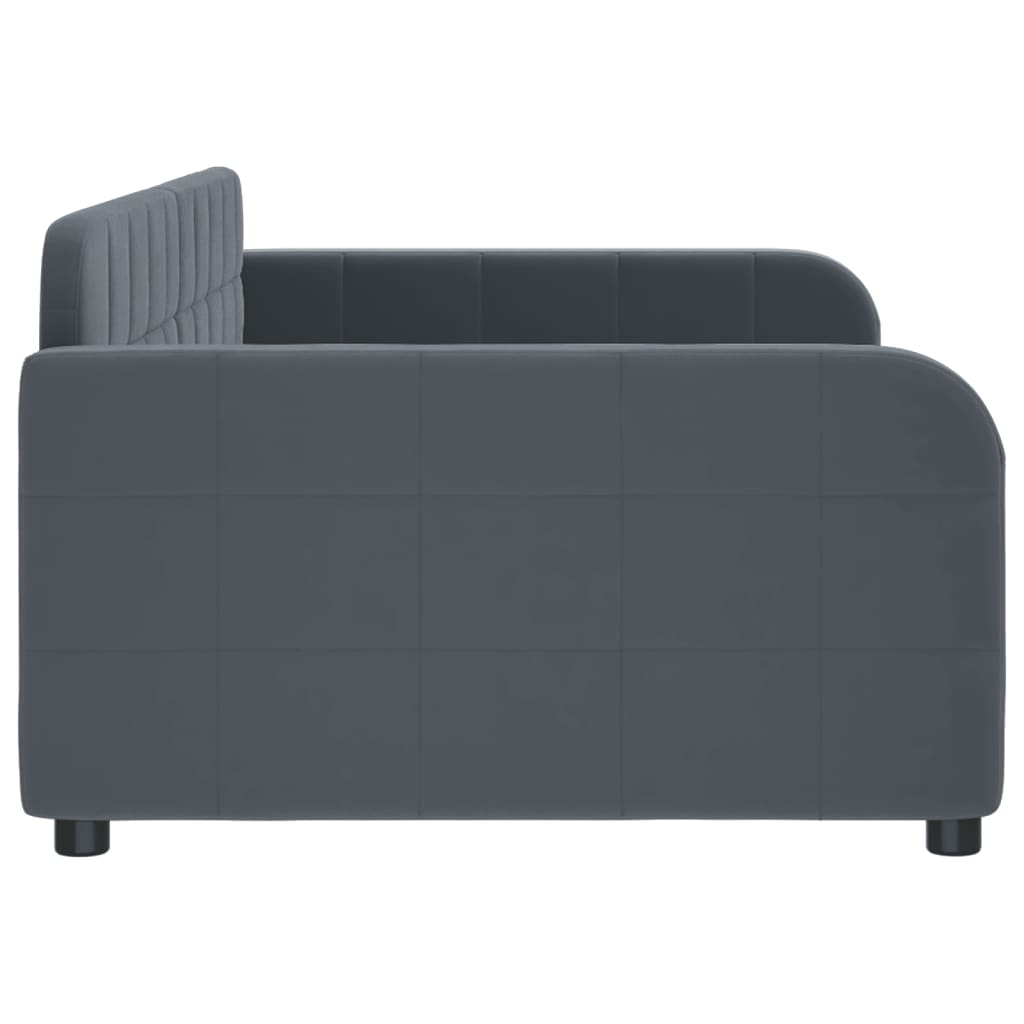 Letto da Giorno Grigio Scuro 90x190 cm in Velluto 354072