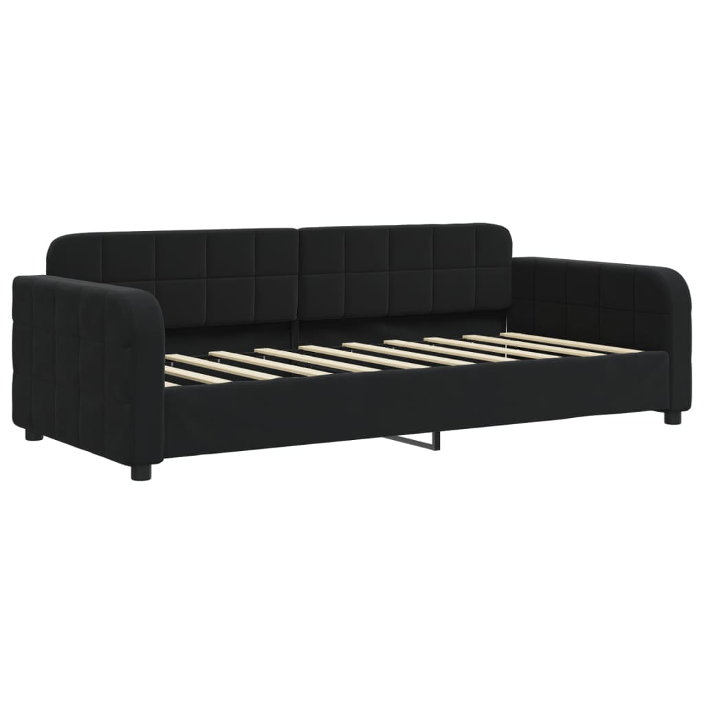 Letto da Giorno Nero 90x190 cm in Vellutocod mxl 105799