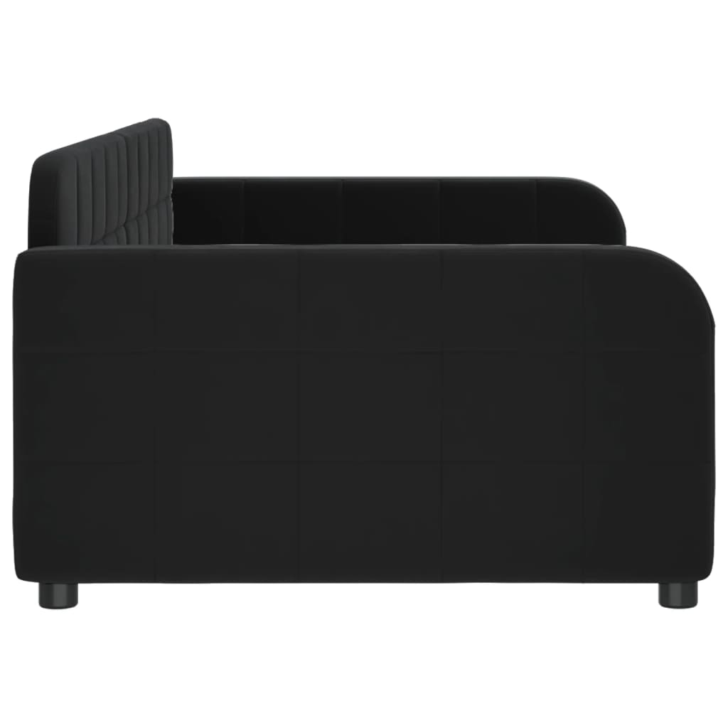Letto da Giorno Nero 90x190 cm in Velluto 354073