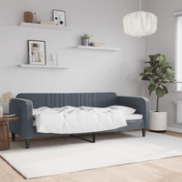 vidaXL Letto da Giorno Grigio Scuro 80x200 cm in Velluto