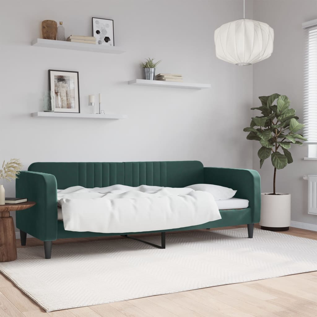 Letto da Giorno Verde Scuro 80x200 cm in Vellutocod mxl 118611
