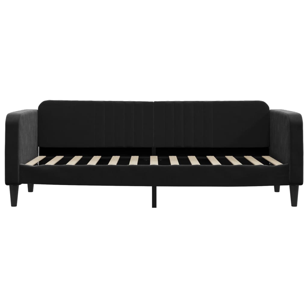 Letto da Giorno Nero 80x200 cm in Vellutocod mxl 118619