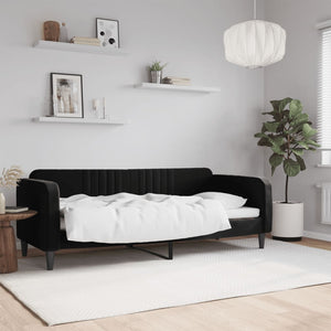 Letto da Giorno Nero 80x200 cm in Vellutocod mxl 118619