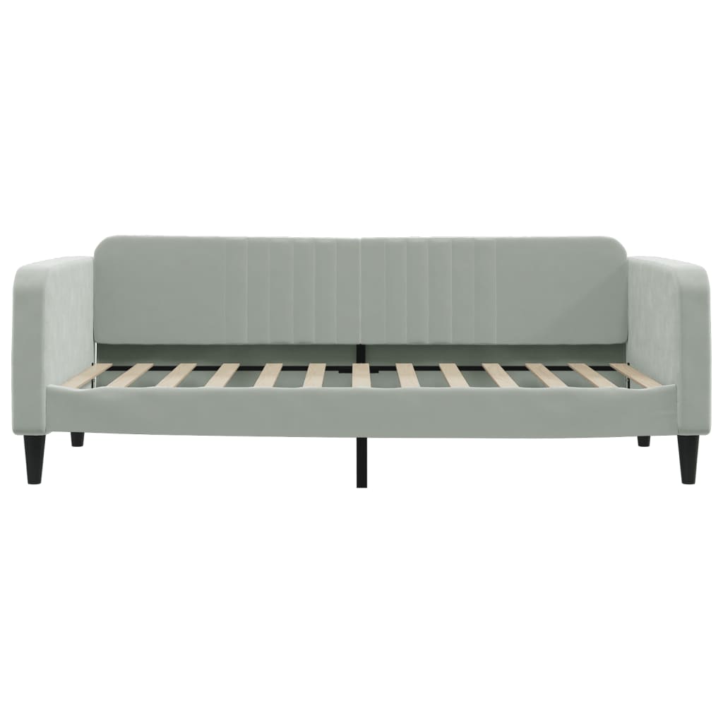 Letto da Giorno Grigio Chiaro 90x200 cm in Vellutocod mxl 94649