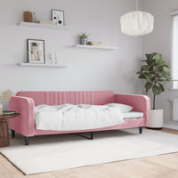 Letto da Giorno Rosa 90x200 cm in Velluto