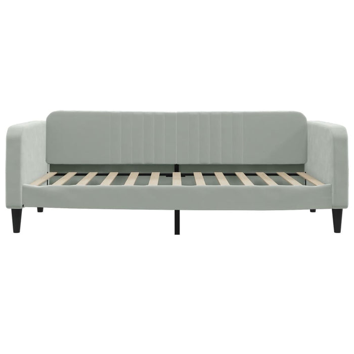 Letto da Giorno Grigio Chiaro 100x200 cm in Velluto 354093