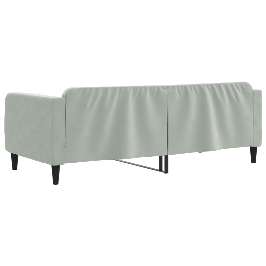 Letto da Giorno Grigio Chiaro 100x200 cm in Velluto 354093