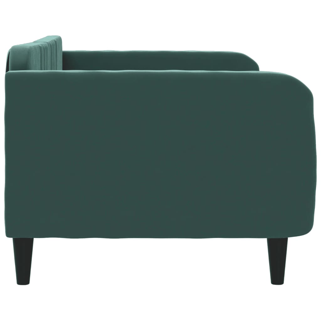 Letto da Giorno Verde Scuro 100x200 cm in Velluto 354095