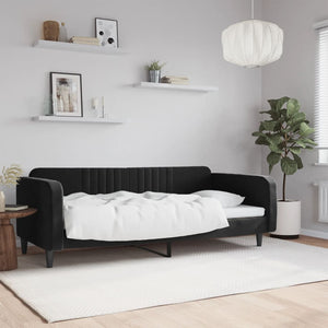 Letto da Giorno Nero 100x200 cm in Velluto 354097