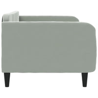 Letto da Giorno Grigio Chiaro 90x190 cm in Velluto 354099
