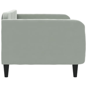 Letto da Giorno Grigio Chiaro 90x190 cm in Velluto 354099