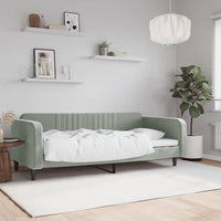 Letto da Giorno Grigio Chiaro 90x190 cm in Velluto 354099