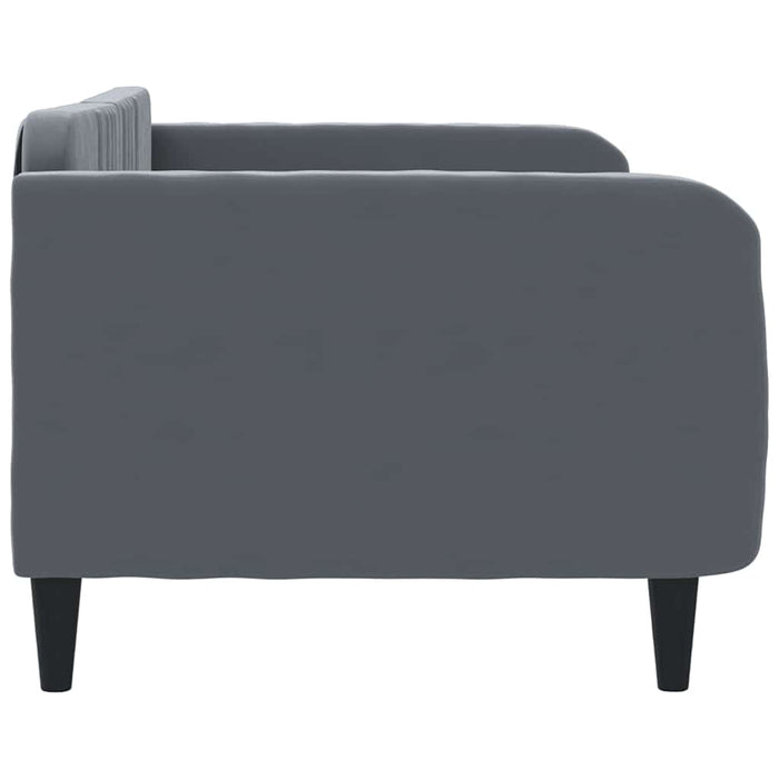 Letto da Giorno Grigio Scuro 90x190 cm in Velluto