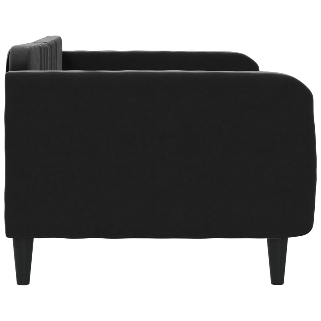 Letto da Giorno Nero 90x190 cm in Velluto 354101