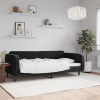 Letto da Giorno Nero 90x190 cm in Vellutocod mxl 94652