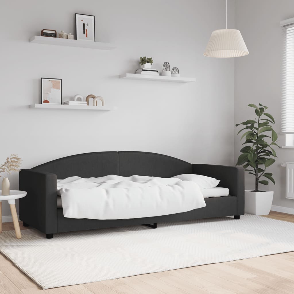Letto da Giorno Nero 80x200 cm in Tessutocod mxl 94653