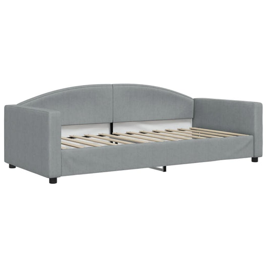 Letto da Giorno Grigio Chiaro 90x200 cm in Tessuto 354111