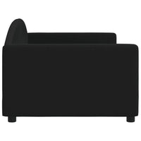 Letto da Giorno Nero 90x200 cm in Tessuto 354113