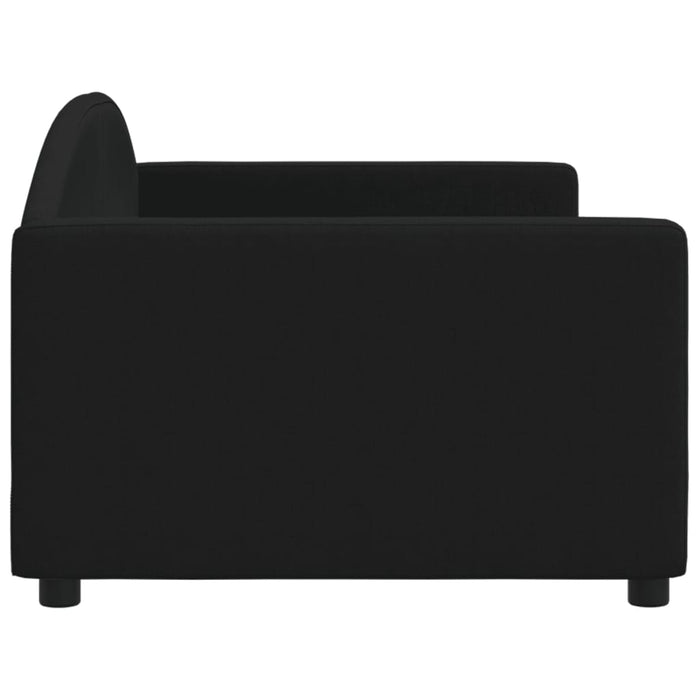 Letto da Giorno Nero 90x200 cm in Tessuto 354113