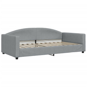 Letto da Giorno Grigio Chiaro 100x200 cm in Tessuto 354116