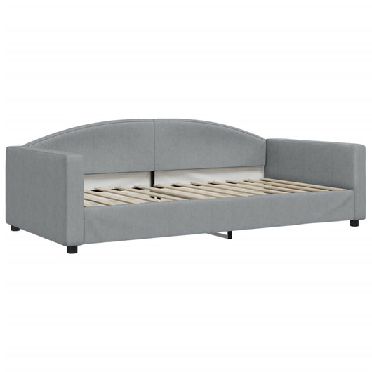 Letto da Giorno Grigio Chiaro 100x200 cm in Tessuto 354116