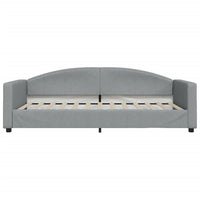 Letto da Giorno Grigio Chiaro 100x200 cm in Tessuto 354116