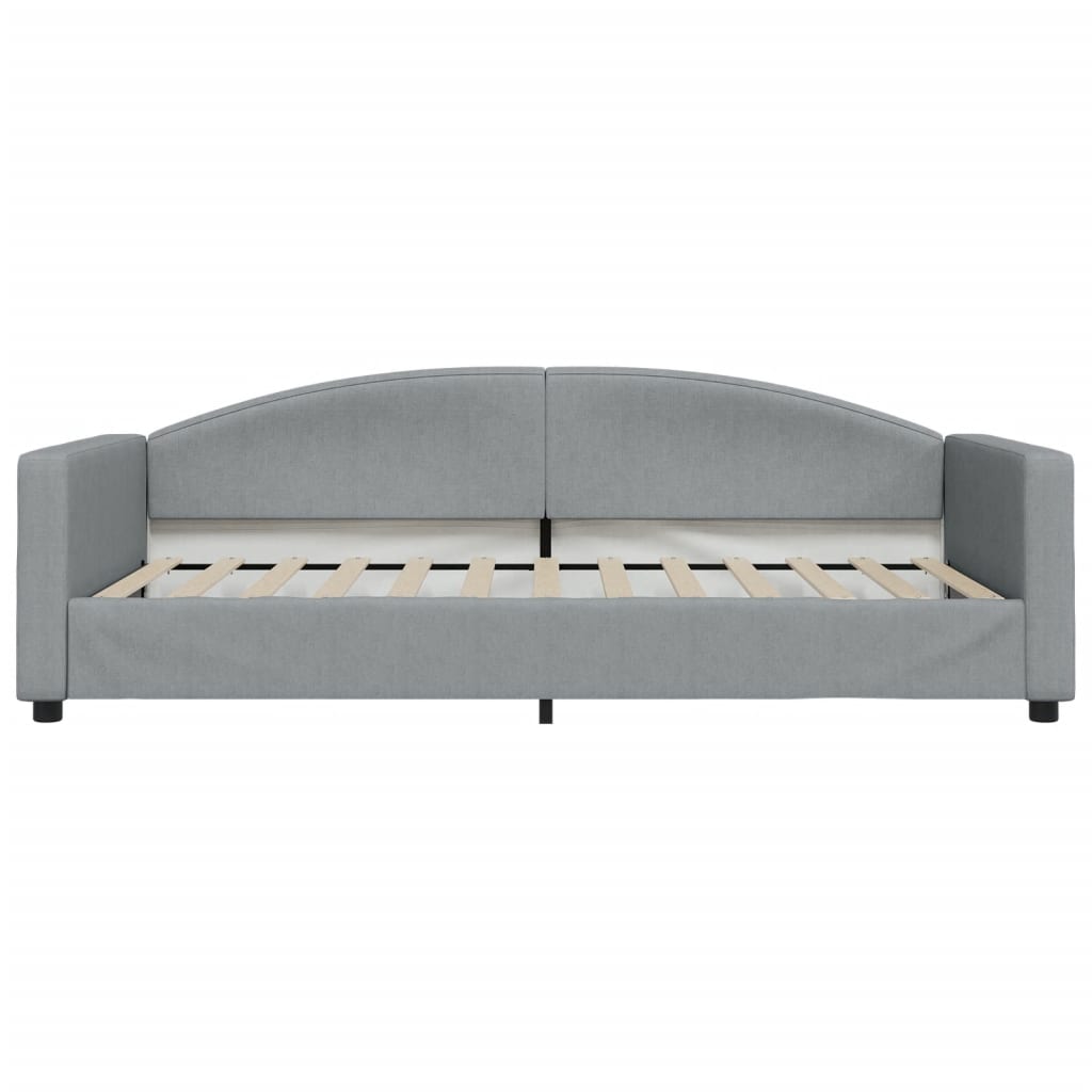 Letto da Giorno Grigio Chiaro 100x200 cm in Tessuto 354116
