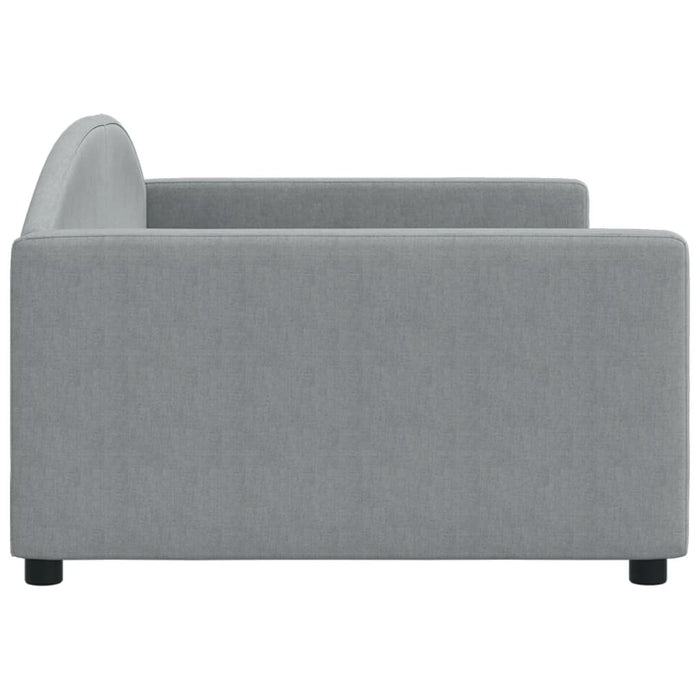 Letto da Giorno Grigio Chiaro 100x200 cm in Tessuto 354116