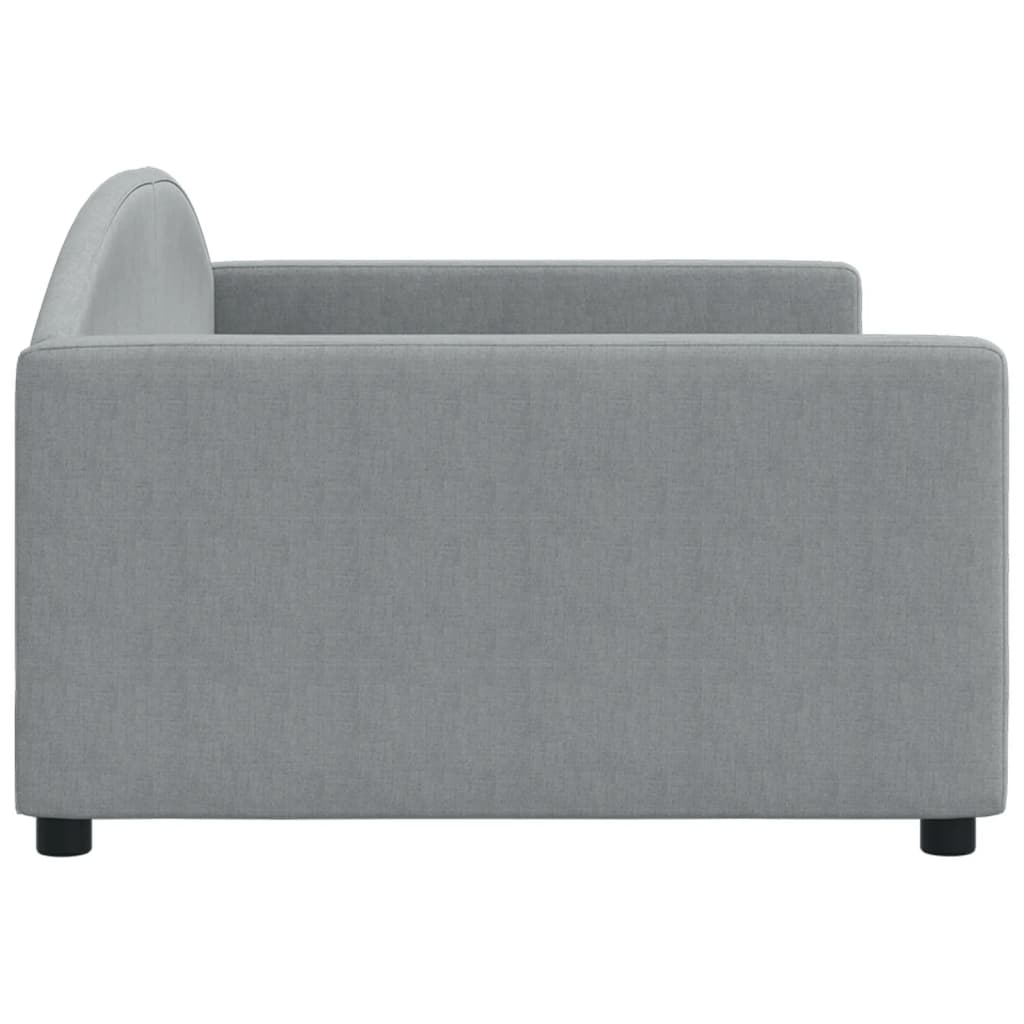 Letto da Giorno Grigio Chiaro 100x200 cm in Tessuto 354116