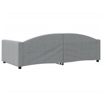 Letto da Giorno Grigio Chiaro 100x200 cm in Tessuto 354116