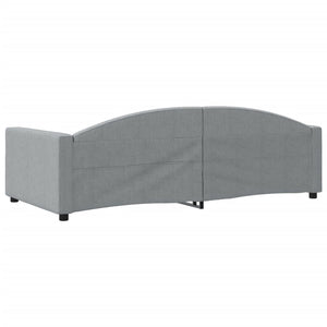 Letto da Giorno Grigio Chiaro 100x200 cm in Tessuto 354116