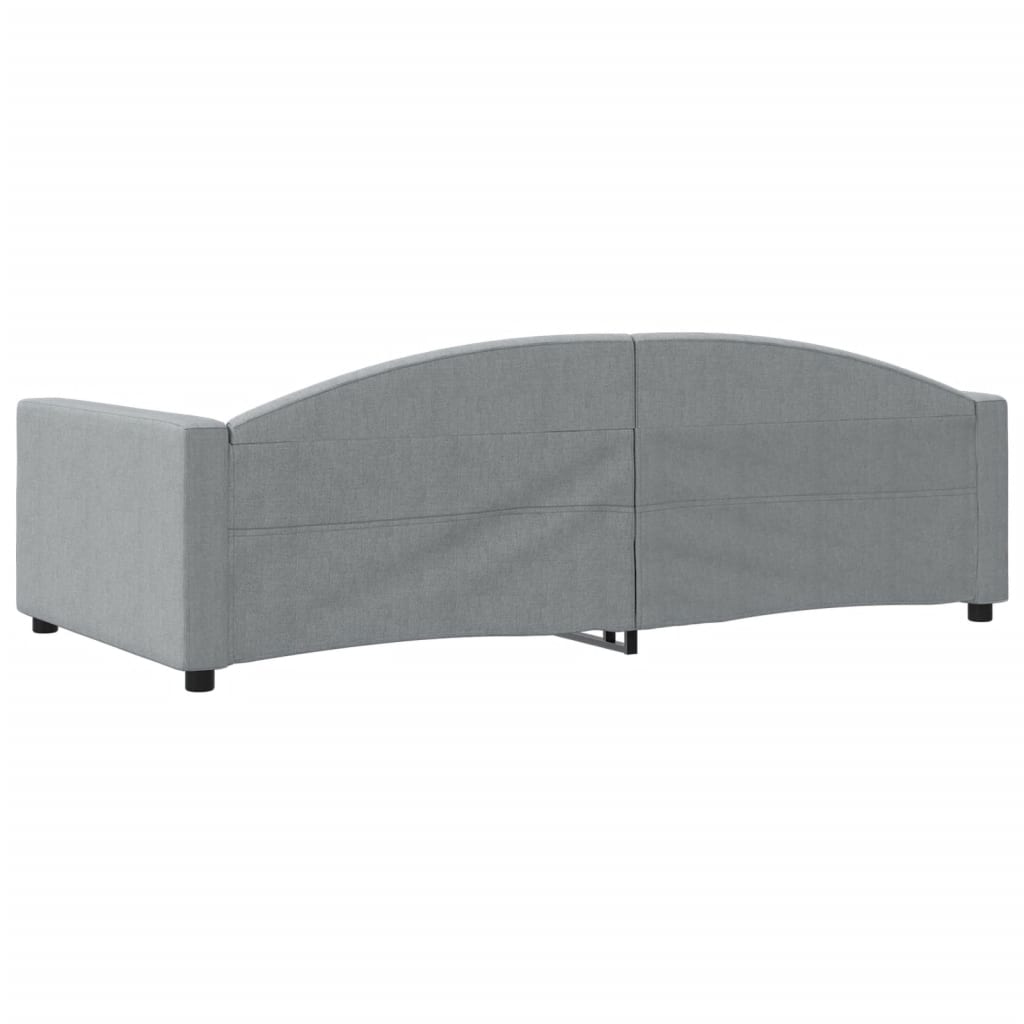 Letto da Giorno Grigio Chiaro 100x200 cm in Tessuto 354116