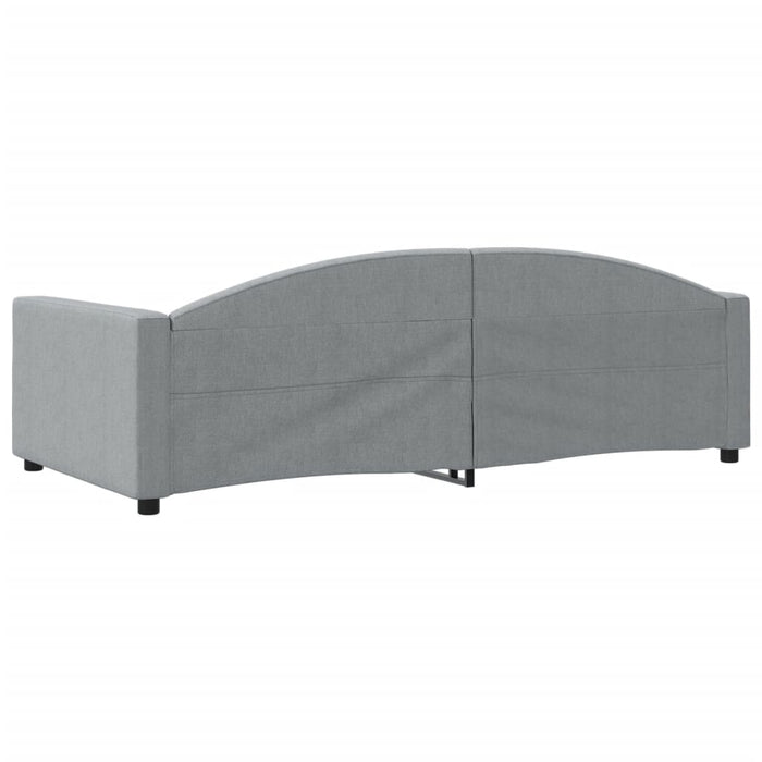 Letto da Giorno Grigio Chiaro 100x200 cm in Tessuto 354116