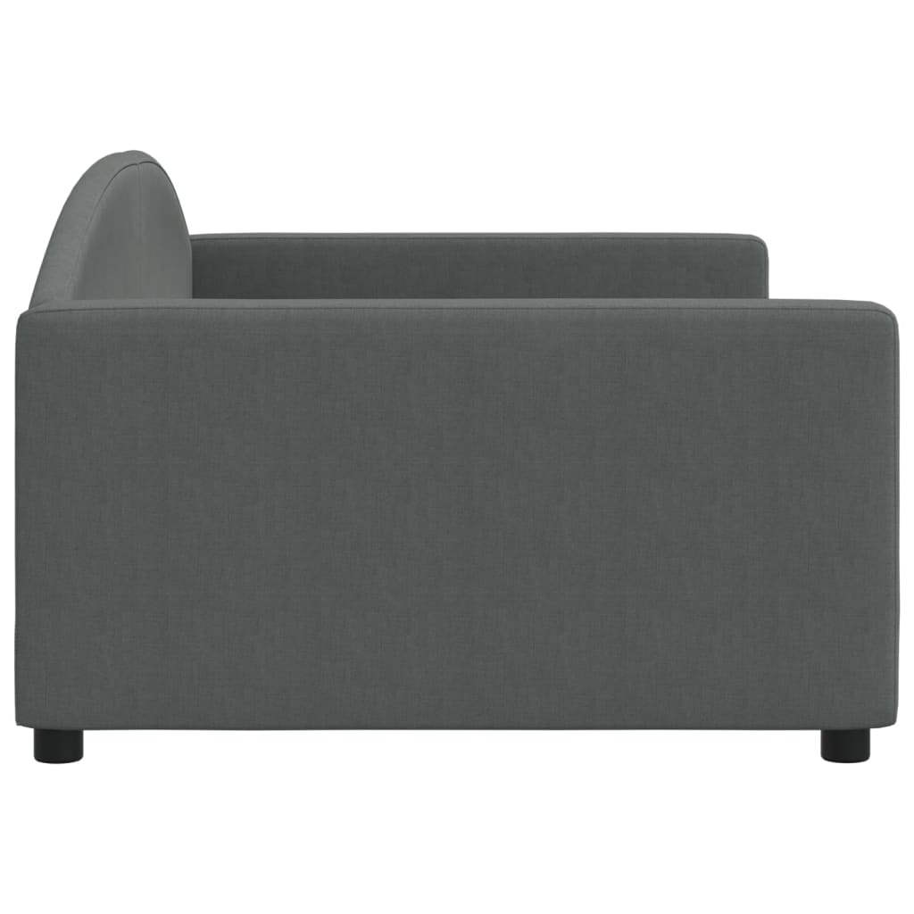 Letto da Giorno Grigio Scuro 100x200 cm in Tessuto 354117