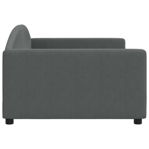 Letto da Giorno Grigio Scuro 100x200 cm in Tessuto 354117
