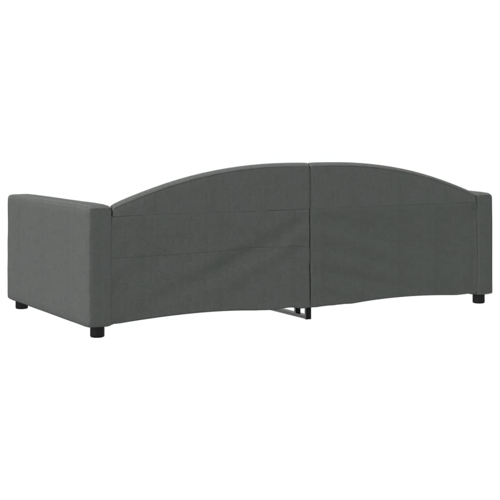Letto da Giorno Grigio Scuro 100x200 cm in Tessuto 354117