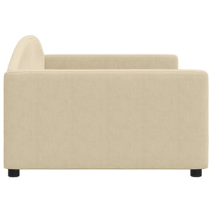 Letto da Giorno Crema 100x200 cm in Tessuto 354120