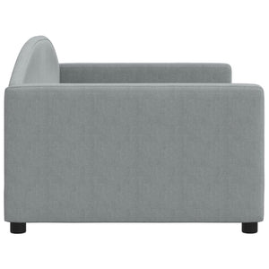 Letto da Giorno Grigio Chiaro 90x190 cm in Tessuto 354121