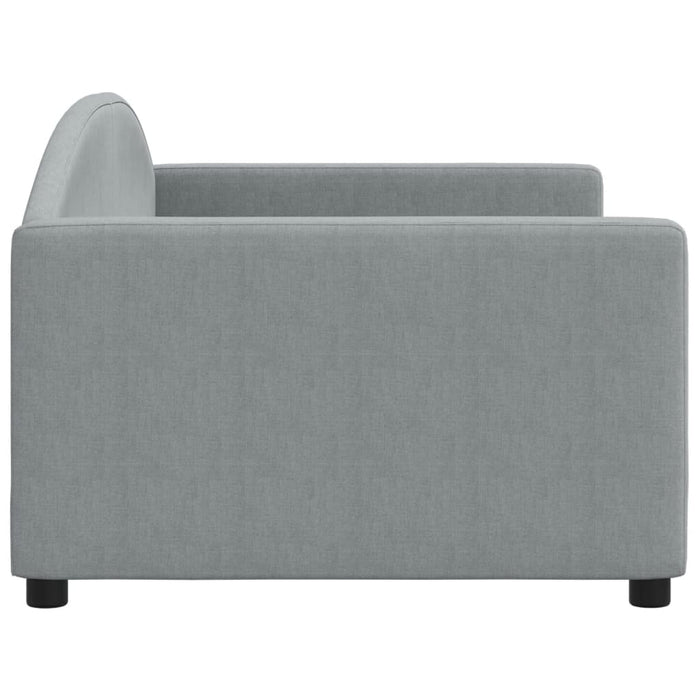 Letto da Giorno Grigio Chiaro 90x190 cm in Tessuto 354121
