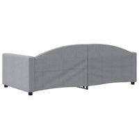 Letto da Giorno Grigio Chiaro 90x190 cm in Tessuto 354121