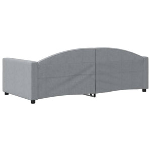 vidaXL Letto da Giorno Grigio Chiaro 90x190 cm in Tessuto
