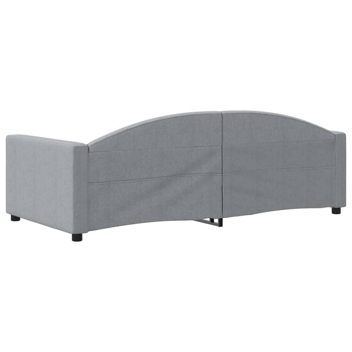 vidaXL Letto da Giorno Grigio Chiaro 90x190 cm in Tessuto