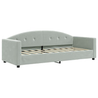 Letto da Giorno Grigio Chiaro 80x200 cm in Velluto 354129
