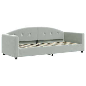 Letto da Giorno Grigio Chiaro 80x200 cm in Velluto 354129