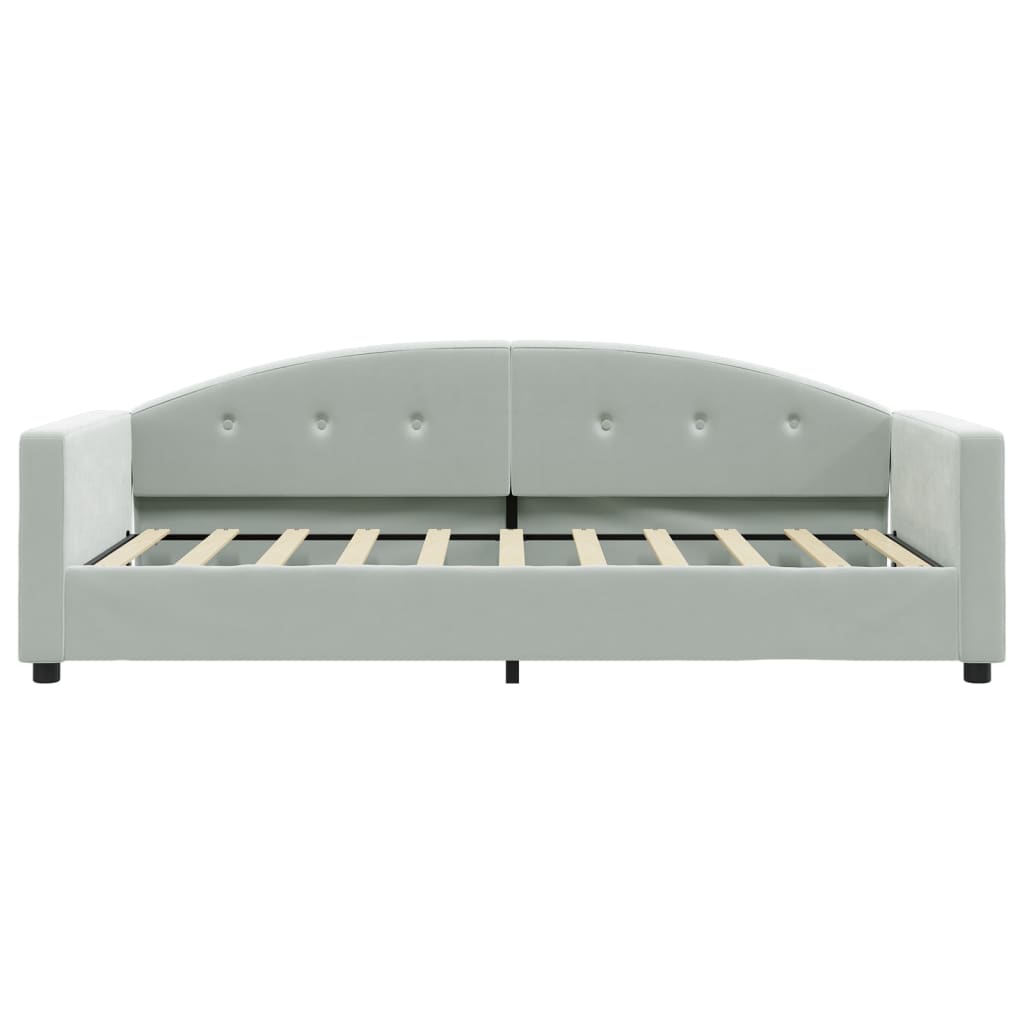 Letto da Giorno Grigio Chiaro 80x200 cm in Velluto 354129
