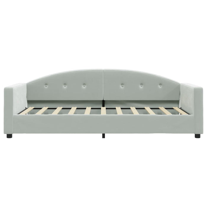 Letto da Giorno Grigio Chiaro 80x200 cm in Velluto 354129