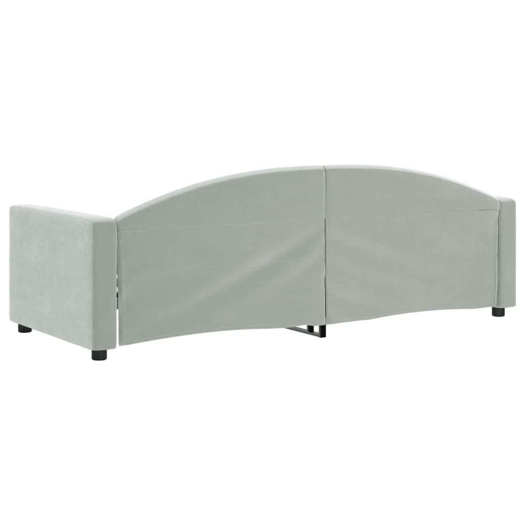Letto da Giorno Grigio Chiaro 80x200 cm in Velluto 354129