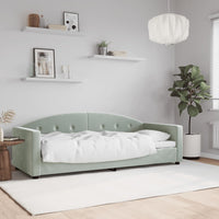 Letto da Giorno Grigio Chiaro 80x200 cm in Velluto 354129