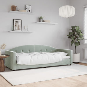 Letto da Giorno Grigio Chiaro 80x200 cm in Velluto 354129
