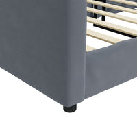 vidaXL Letto da Giorno Grigio Scuro 80x200 cm in Velluto